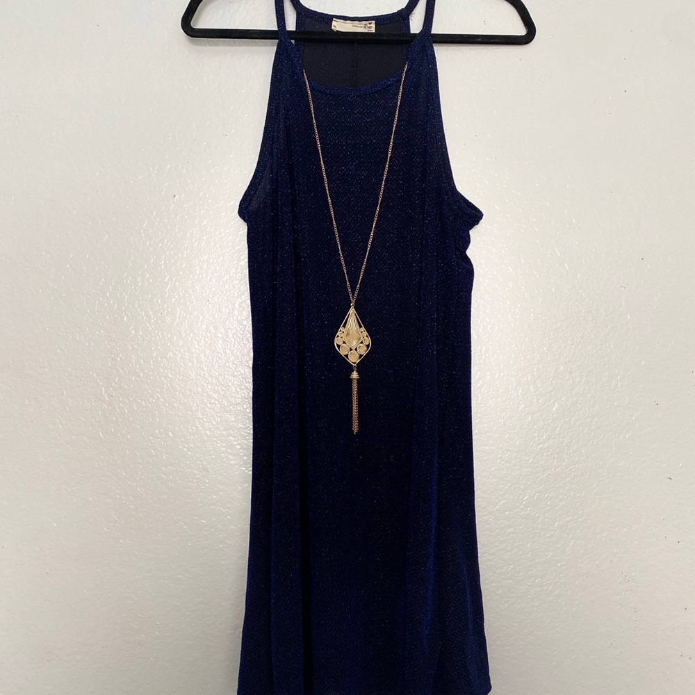 Gold Blue dress